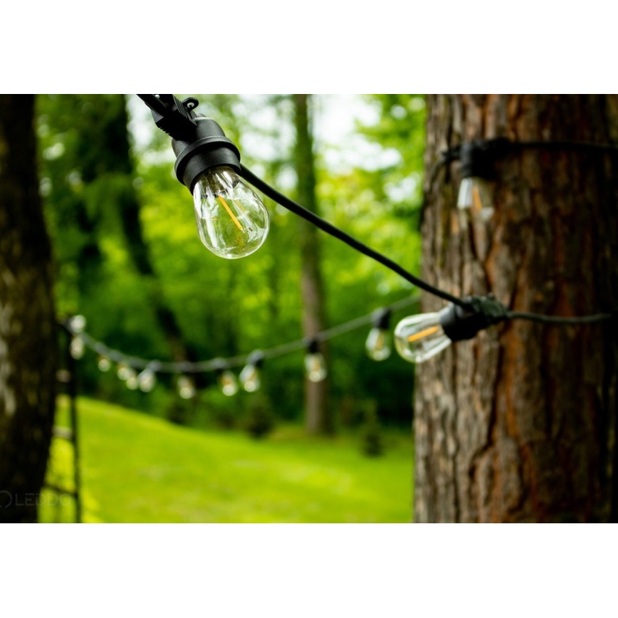Corrente exterior decorativa MIMOSA 20xE27/1,3W/230V IP44 10m