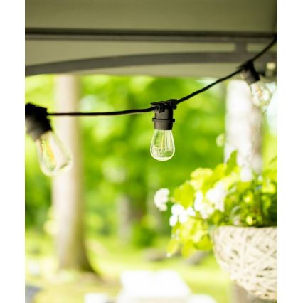 Corrente exterior decorativa MIMOSA 20xE27/1,3W/230V IP44 10m