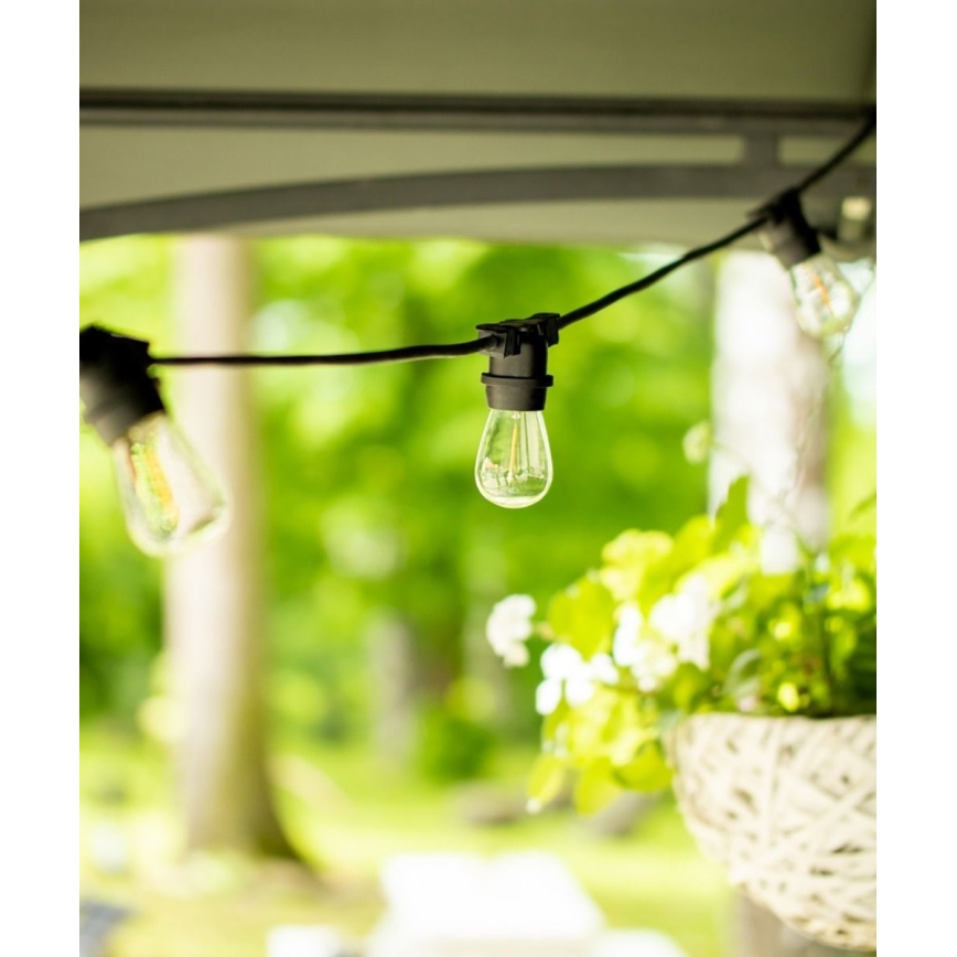 Corrente exterior decorativa MIMOSA 20xE27/1,3W/230V IP44 10m