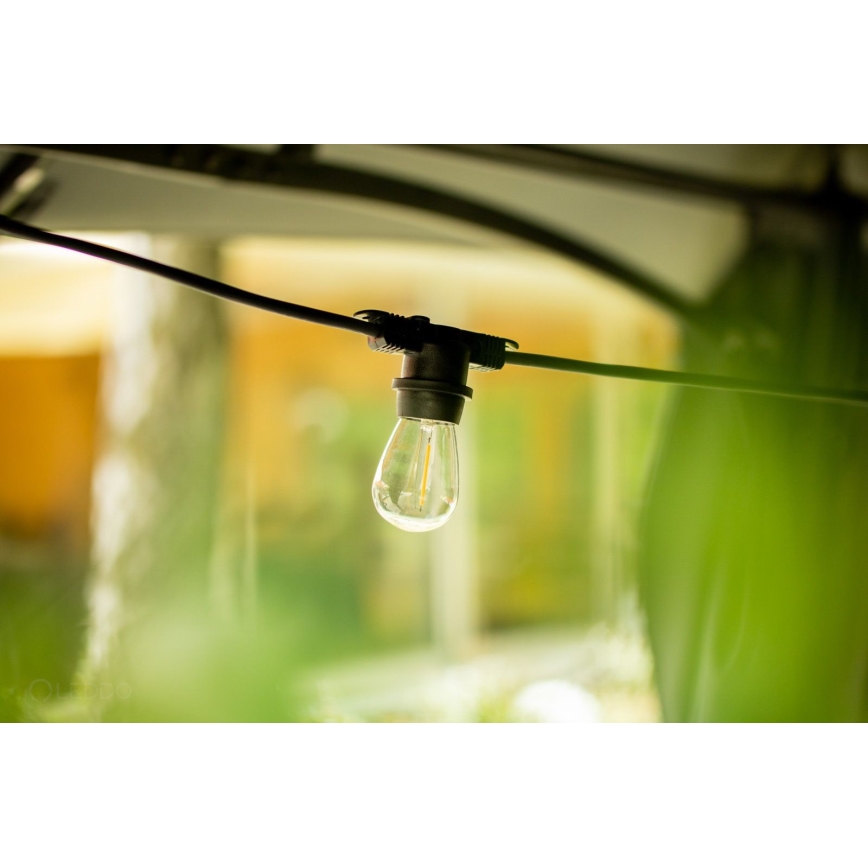Corrente exterior decorativa MIMOSA 20xE27/1,3W/230V IP44 10m