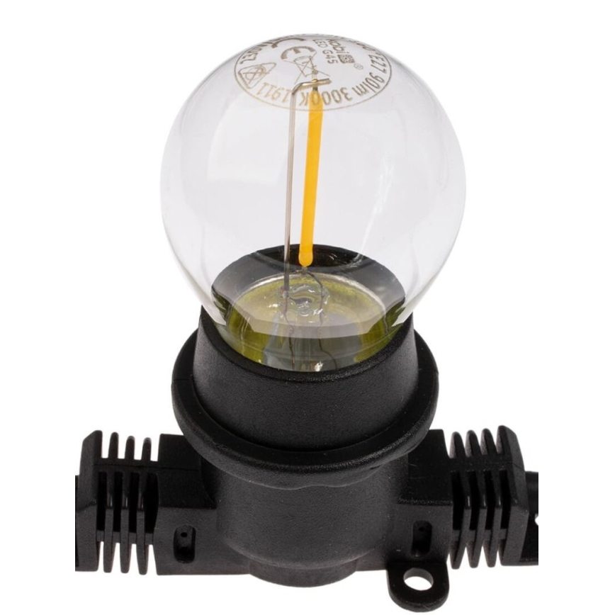 Corrente exterior decorativa MIMOSA 20xE27/1,3W/230V IP44 10m