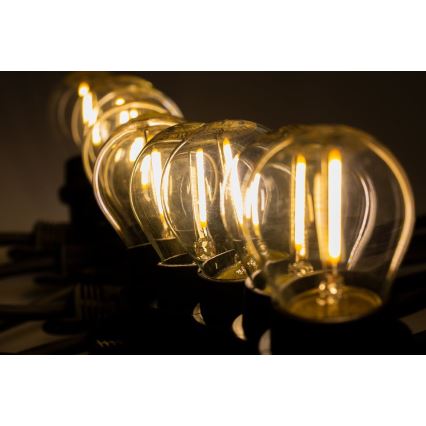 Corrente exterior decorativa MIMOSA 20xE27/1,3W/230V IP44 10m