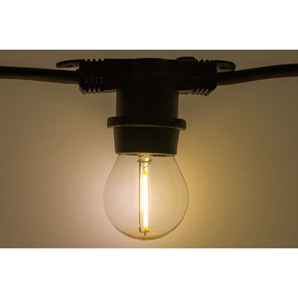 Corrente exterior decorativa MIMOSA 20xE27/1,3W/230V IP44 10m