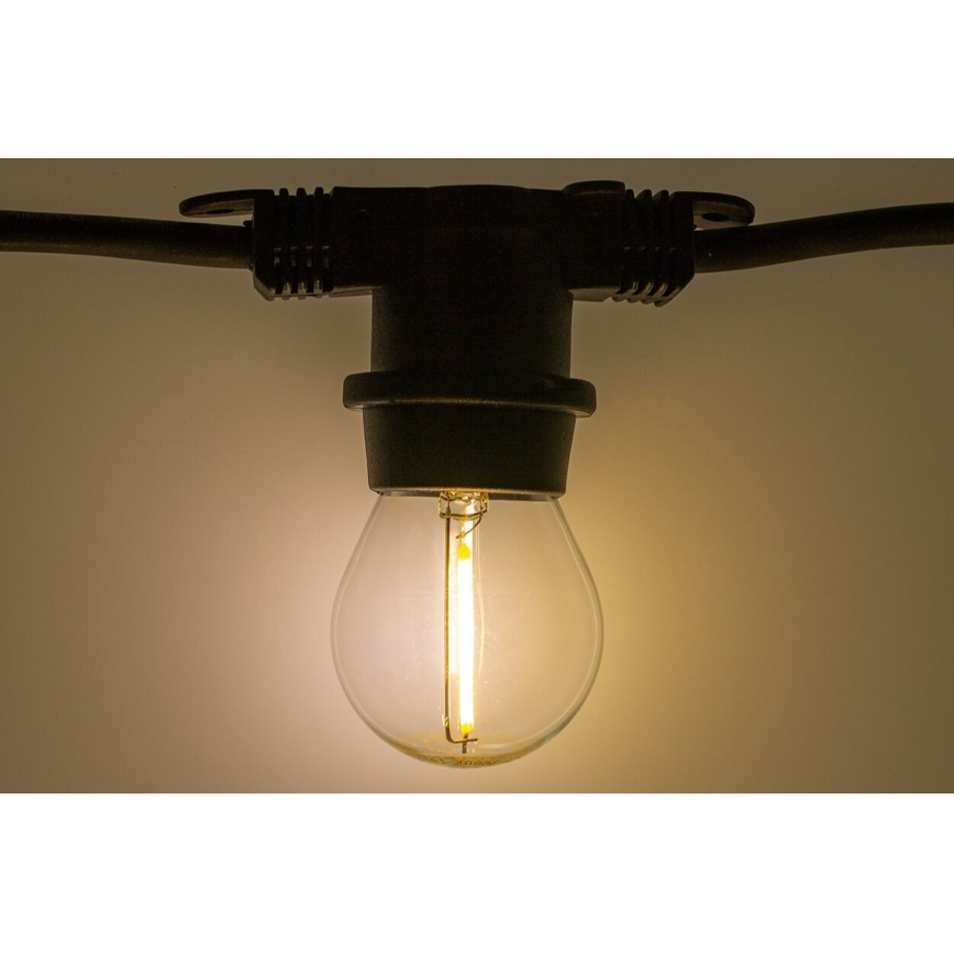 Corrente exterior decorativa MIMOSA 20xE27/1,3W/230V IP44 10m