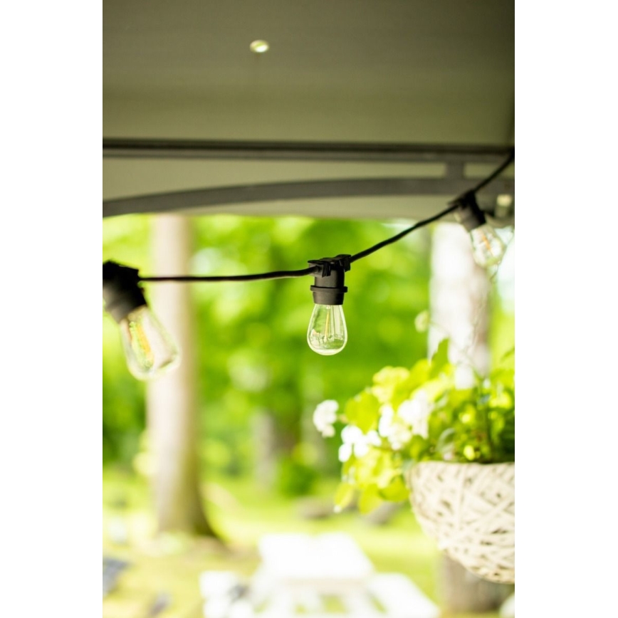 Corrente exterior decorativa MIMOSA 20xE27/1,3W/230V IP44 20m