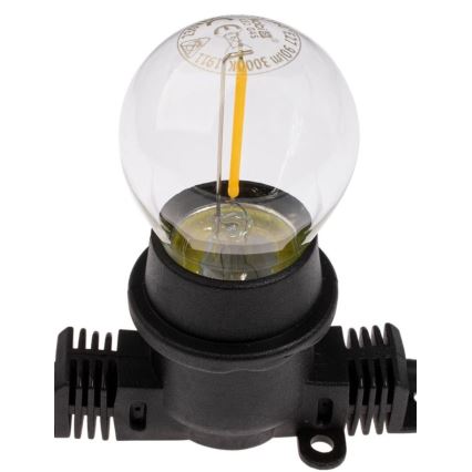 Corrente exterior decorativa MIMOSA 20xE27/1,3W/230V IP44 20m