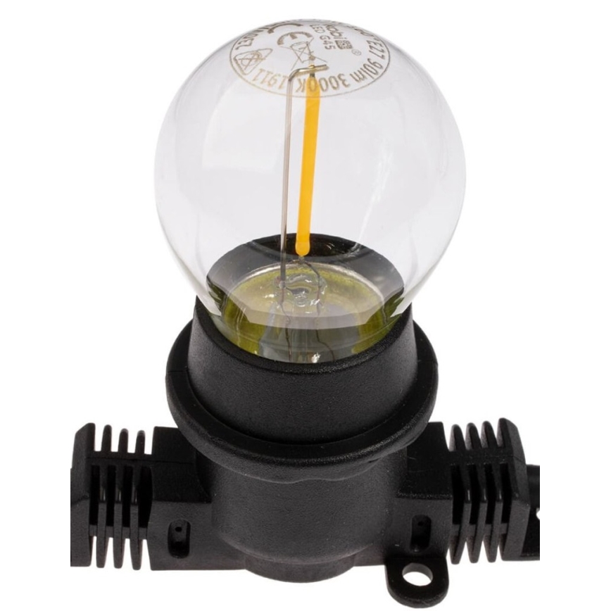 Corrente exterior decorativa MIMOSA 20xE27/1,3W/230V IP44 20m