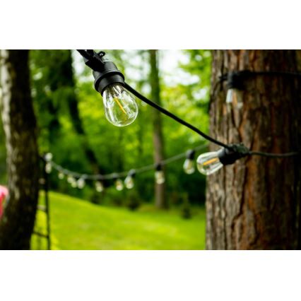 Corrente exterior decorativa MIMOSA 20xE27/1,3W/230V IP44 20m