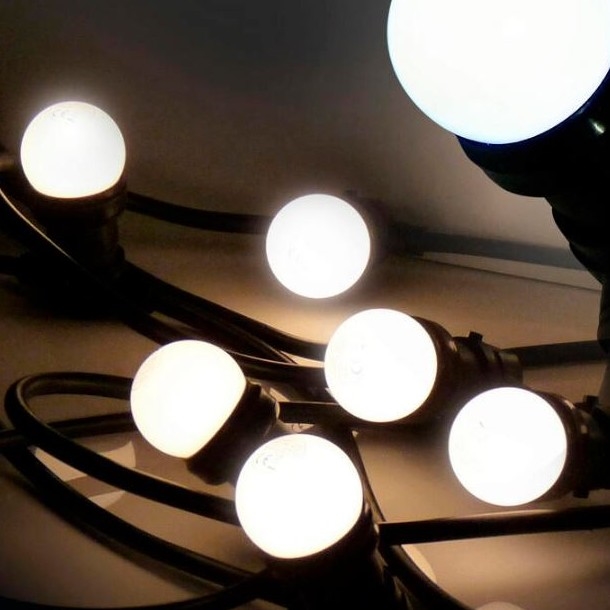 Corrente exterior LED EASY CONNECT 8xE27 5m IP44 branco quente