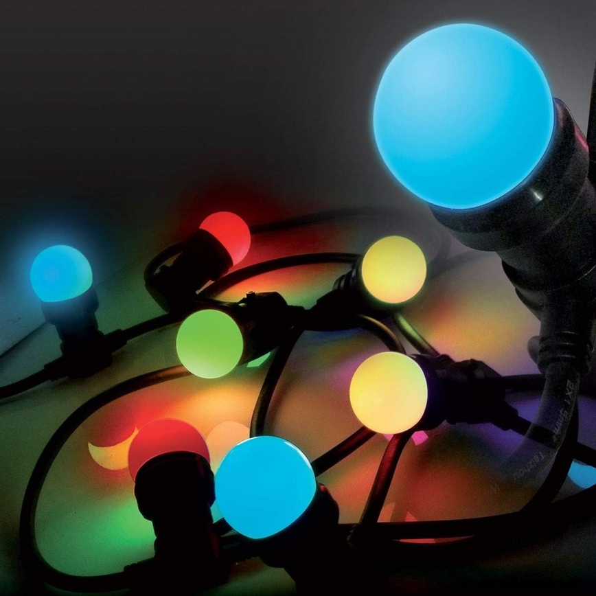 Corrente exterior LED EASY CONNECT 8xE27 5m IP44 multicolor