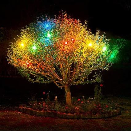 Corrente exterior LED EASY CONNECT 8xE27 5m IP44 multicolor