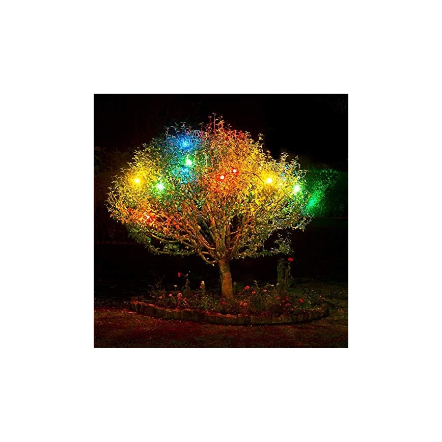 Corrente exterior LED EASY CONNECT 8xE27 5m IP44 multicolor