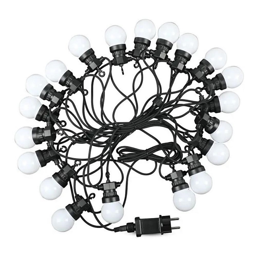 Corrente exterior LED STRING 10m 20xLED/0,5W/230V IP44 6000K