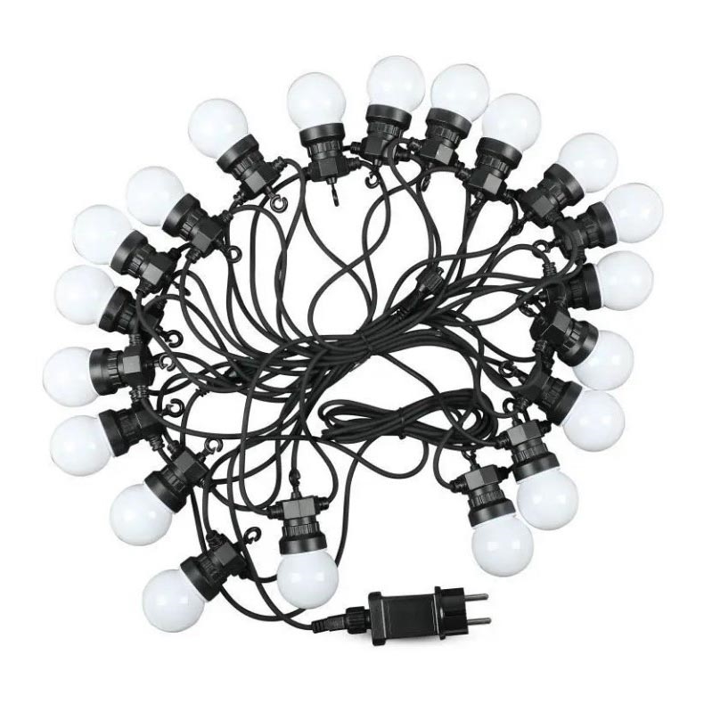 Corrente exterior LED STRING 10m 20xLED/0,5W/24/230V 3000K IP44