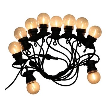 Corrente exterior LED STRING 5m 10xLED/0,4W/24/230V 3000K IP44