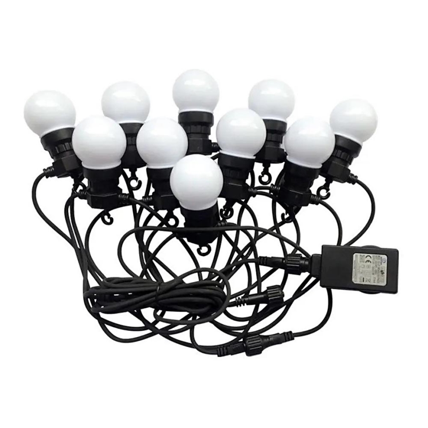 Corrente exterior LED STRING 5m 10xLED/0,5W/230V IP44 3000K