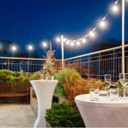 Corrente exterior LED STRING 5m 10xLED/0,5W/230V IP44 3000K