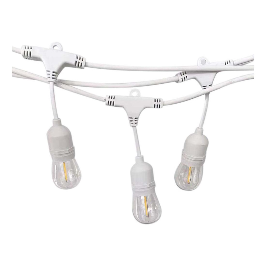 Corrente exterior STRING 15xE27/40W/230V 15m IP65