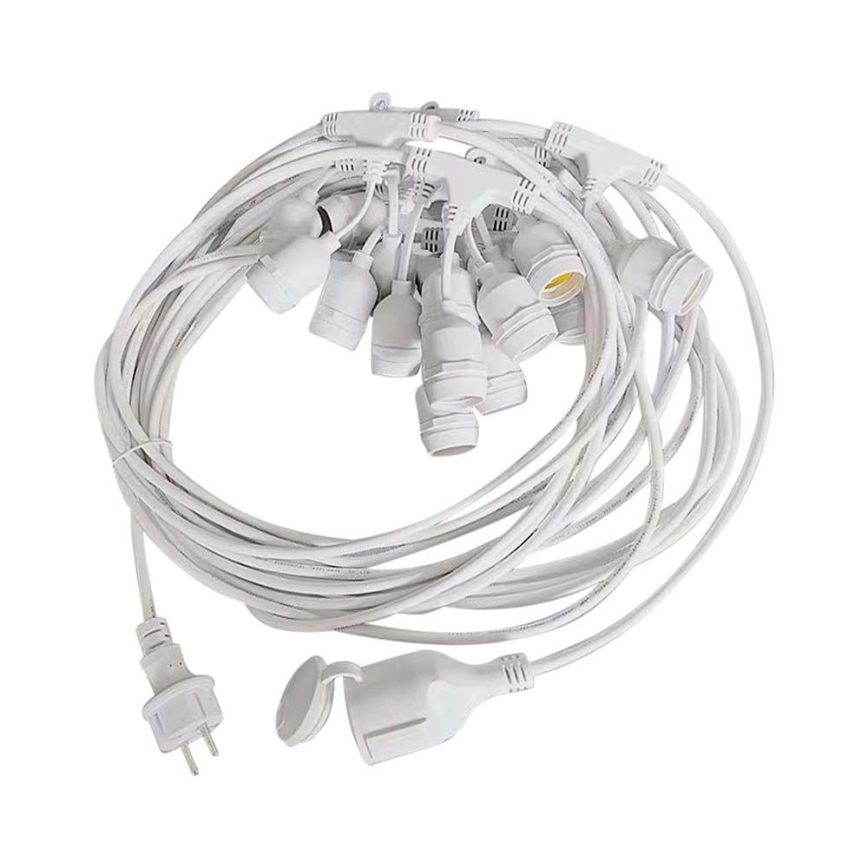 Corrente exterior STRING 15xE27/40W/230V 15m IP65