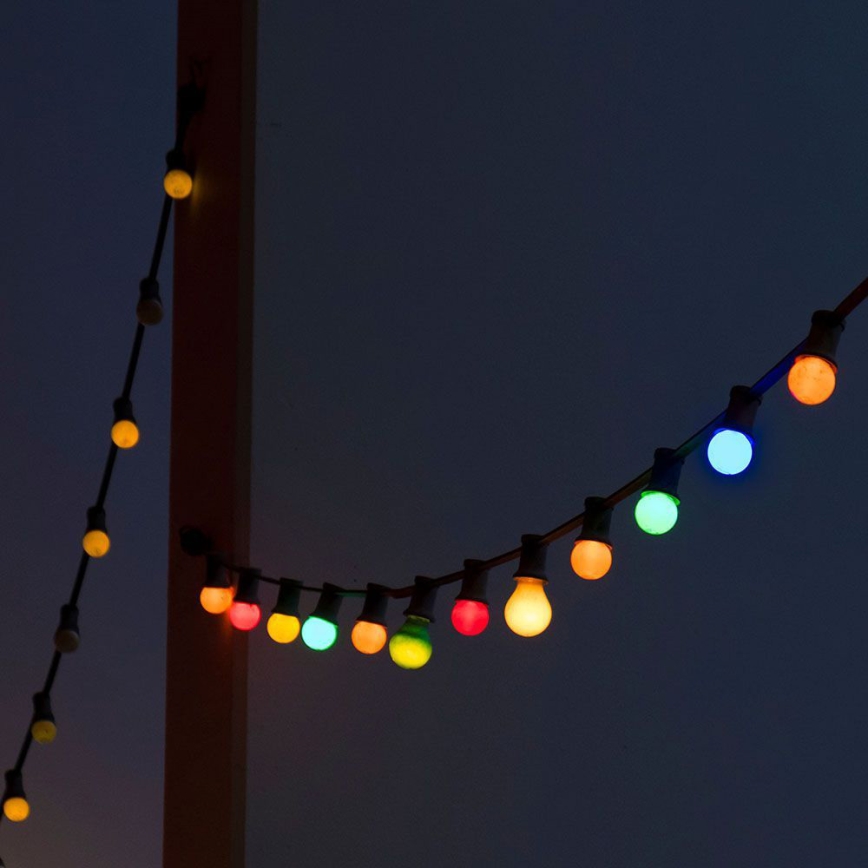 Corrente LED de exterior STRING RGB 10m 20xLED/0,5W/230V IP44