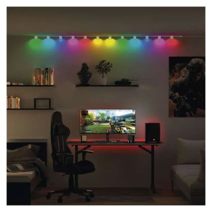 Corrente LED RGBIC+CCT decorativa com iluminação GoSmart - extensão 4xLED/7W/230V 85 cm Wi-Fi Tuya