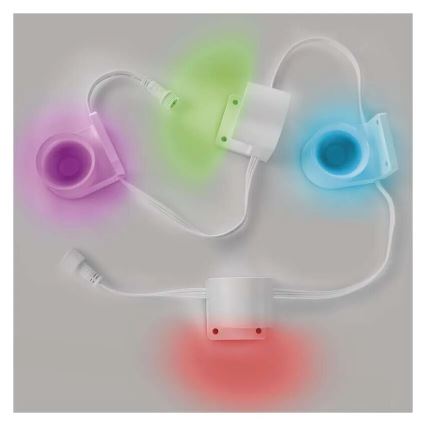 Corrente LED RGBIC+CCT decorativa com iluminação GoSmart - extensão 4xLED/7W/230V 85 cm Wi-Fi Tuya
