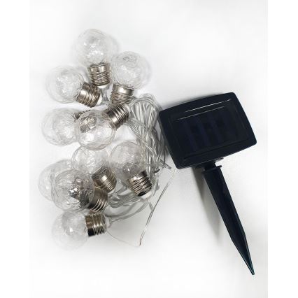 Corrente LED Solar para exterior 10xLED/1,2V 2,2 m IP44