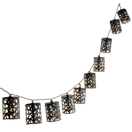 Corrente solar LED 10xE12/3,65m IP44 branco quente
