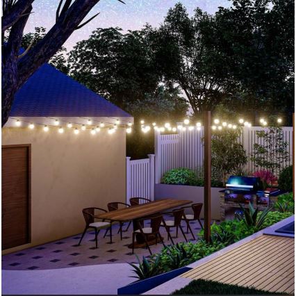 Corrente solar LED 10xLED/0,5/4,5V 12 m 3000K IP44 + controlo remoto