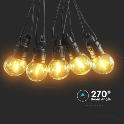 Corrente solar LED 10xLED/0,5/4,5V 12 m 3000K IP44 + controlo remoto