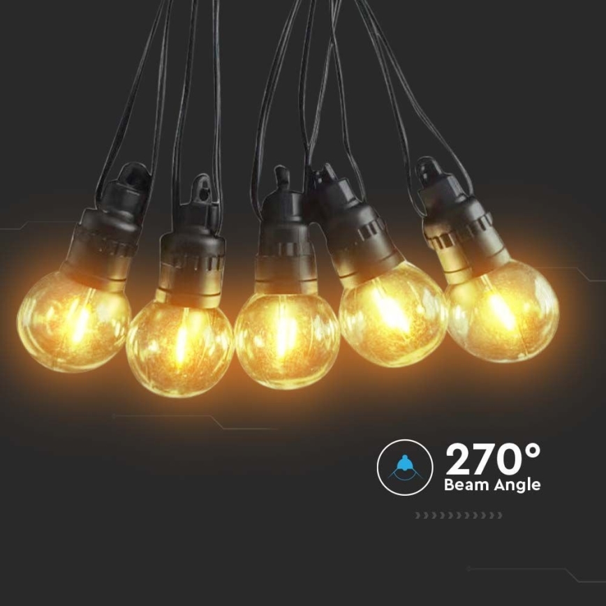 Corrente solar LED 10xLED/0,5/4,5V 12 m 3000K IP44 + controlo remoto