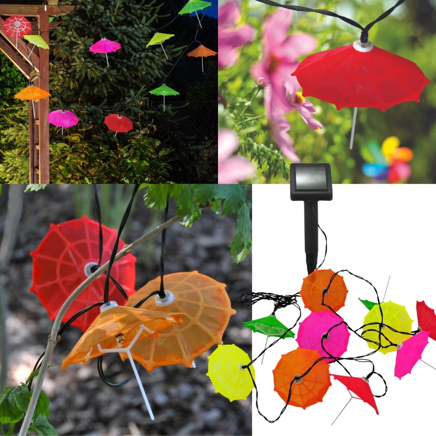 Corrente solar LED 10xLED/1,2V IP44 umbrellas