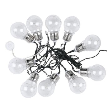 Corrente solar LED 10xLED/1W/1,2V 2 m IP44 3000K