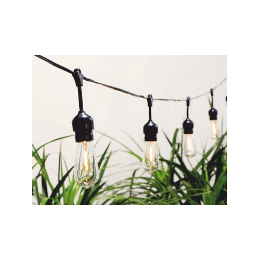 Corrente solar LED 10xLED/5,94m IP44 branco quente