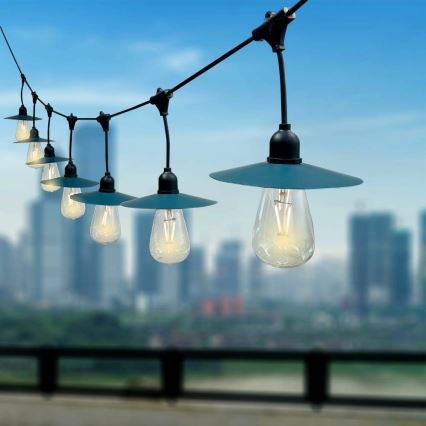 Corrente solar LED 15xLED/0,2W/3,7V 15,6 m 3000K IP44