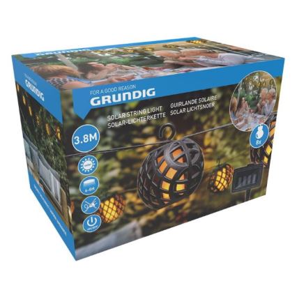 Corrente solar LED 3,8m 8xLED/1,2V