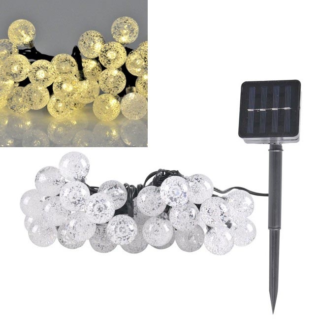 Corrente solar LED 30xLED/8 funções 300 mAh 4,9m IP44 branco quente