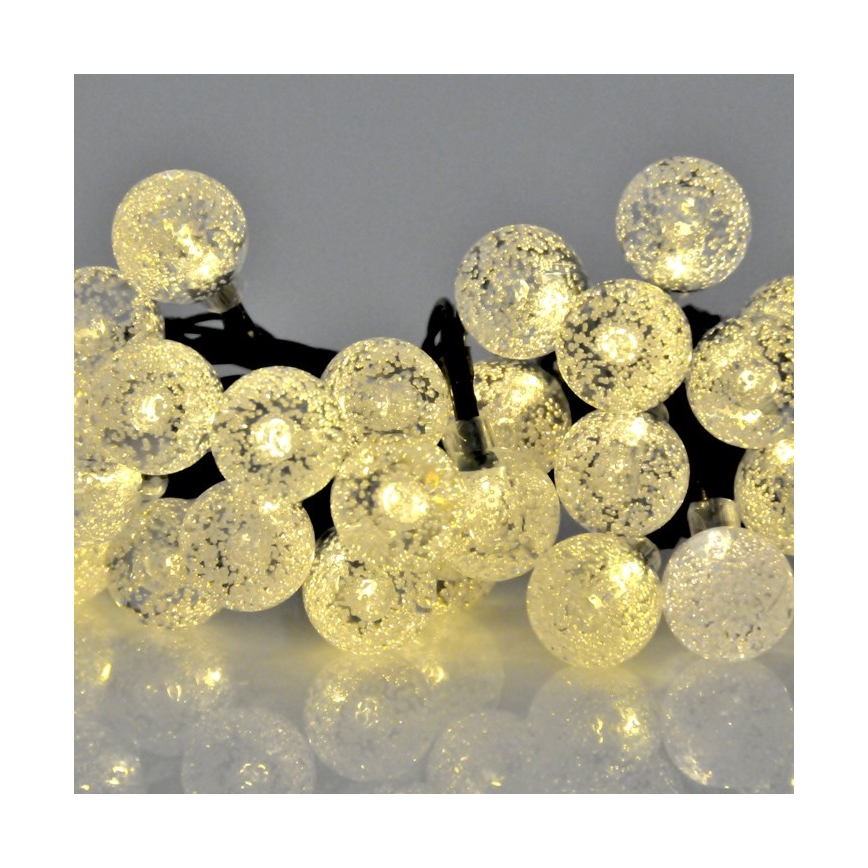 Corrente solar LED 30xLED/8 funções 300 mAh 4,9m IP44 branco quente