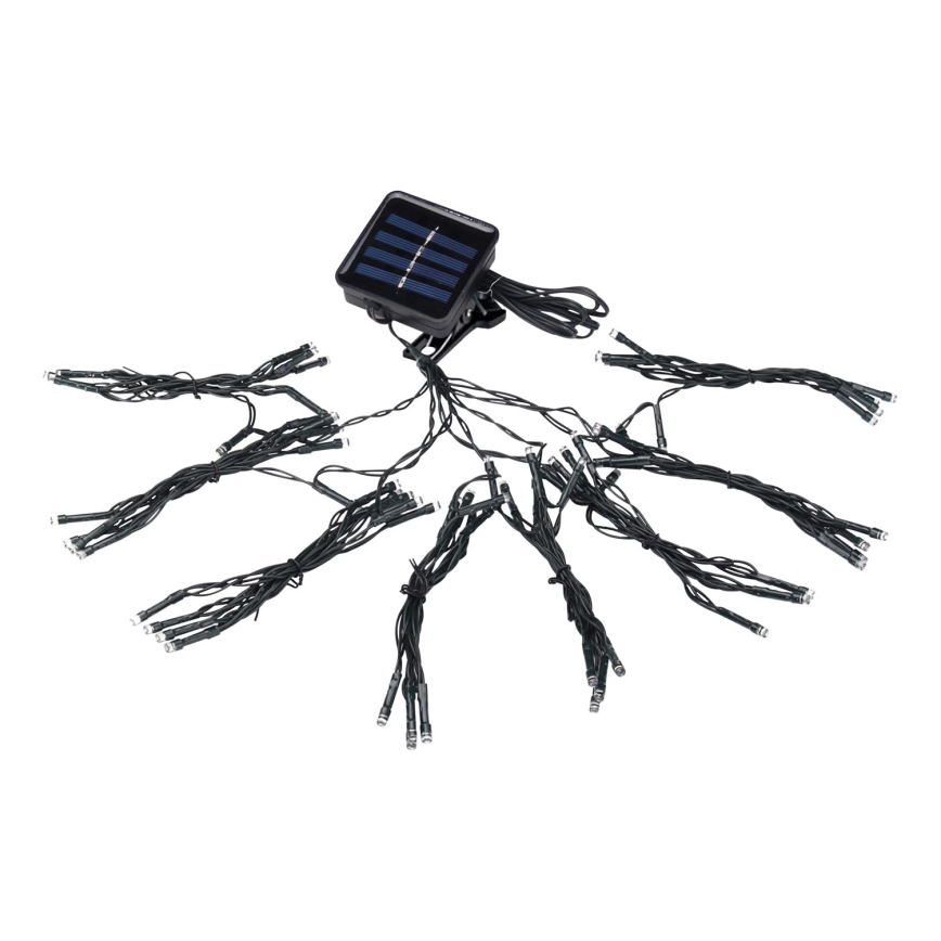 Corrente solar LED 72xLED/1,2V IP44 sob guarda-sol