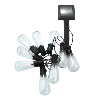 Corrente solar LED EDISON 10xLED/1,2V 300 mAh 3,8 m IP44