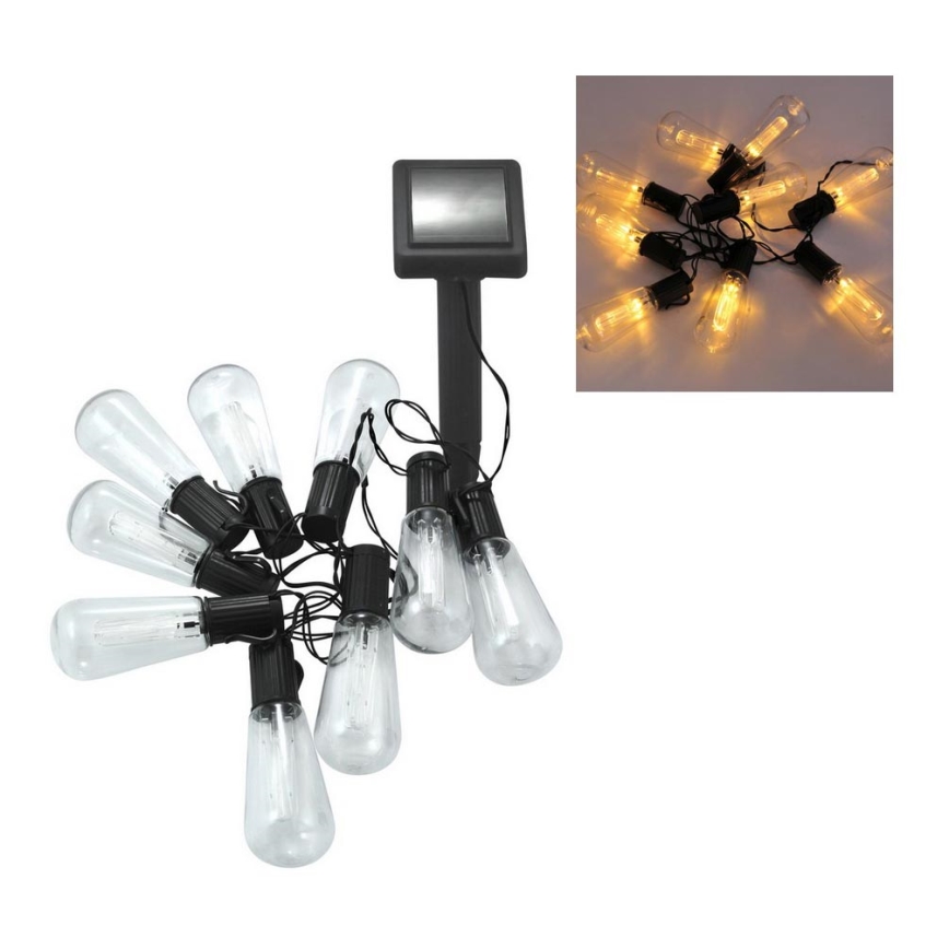 Corrente solar LED EDISON 10xLED/1,2V IP44