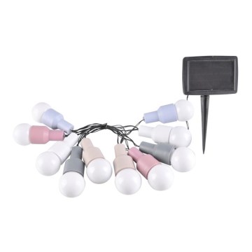 Corrente solar LED  PASTEL 10xLED/1,2V IP44