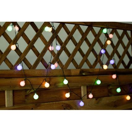 Corrente solar LED RGB PARTY 30xLED/1,2V 400 mAh 3,9 m IP44