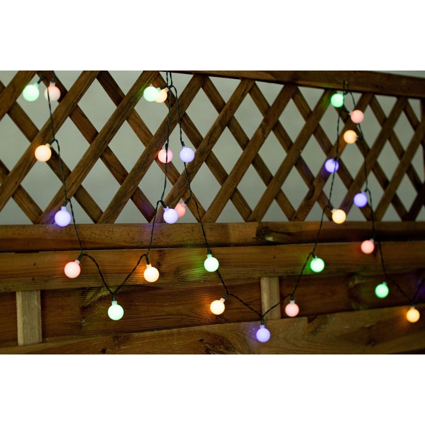 Corrente solar LED RGB PARTY 30xLED/1,2V 400 mAh 3,9 m IP44