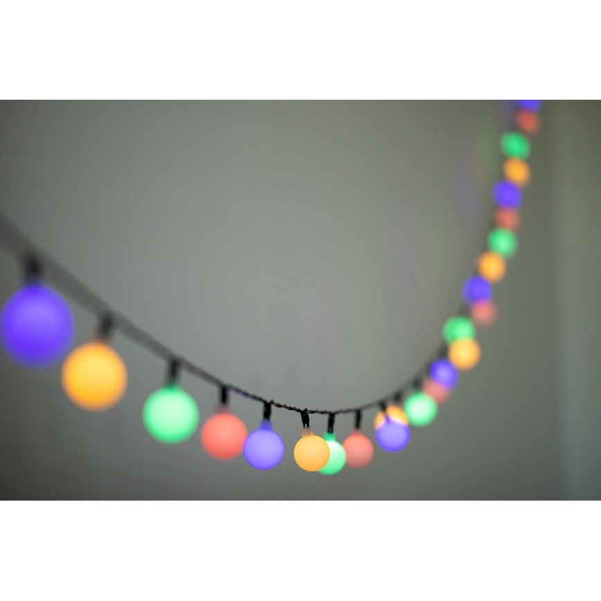Corrente solar LED RGB PARTY 30xLED/1,2V 400 mAh 3,9 m IP44