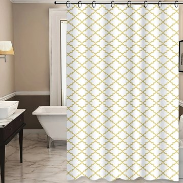 Cortina de duche TORO EASY 178x199 cm branco/amarelo