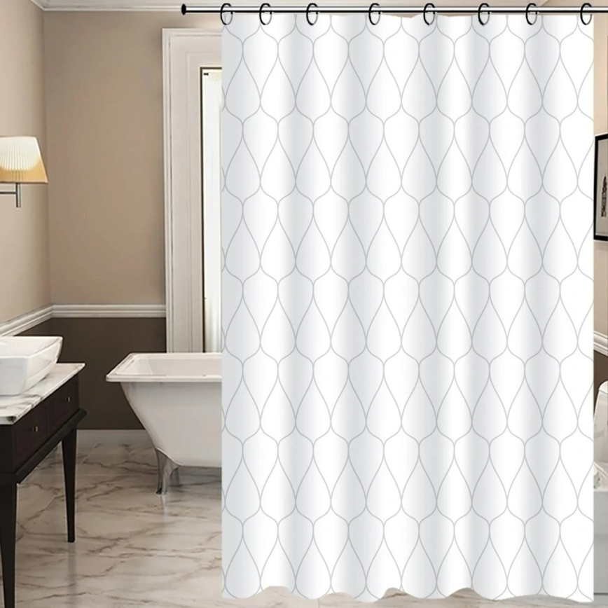 Cortina de duche  TORO EASY 178x199 cm branco/cinzento