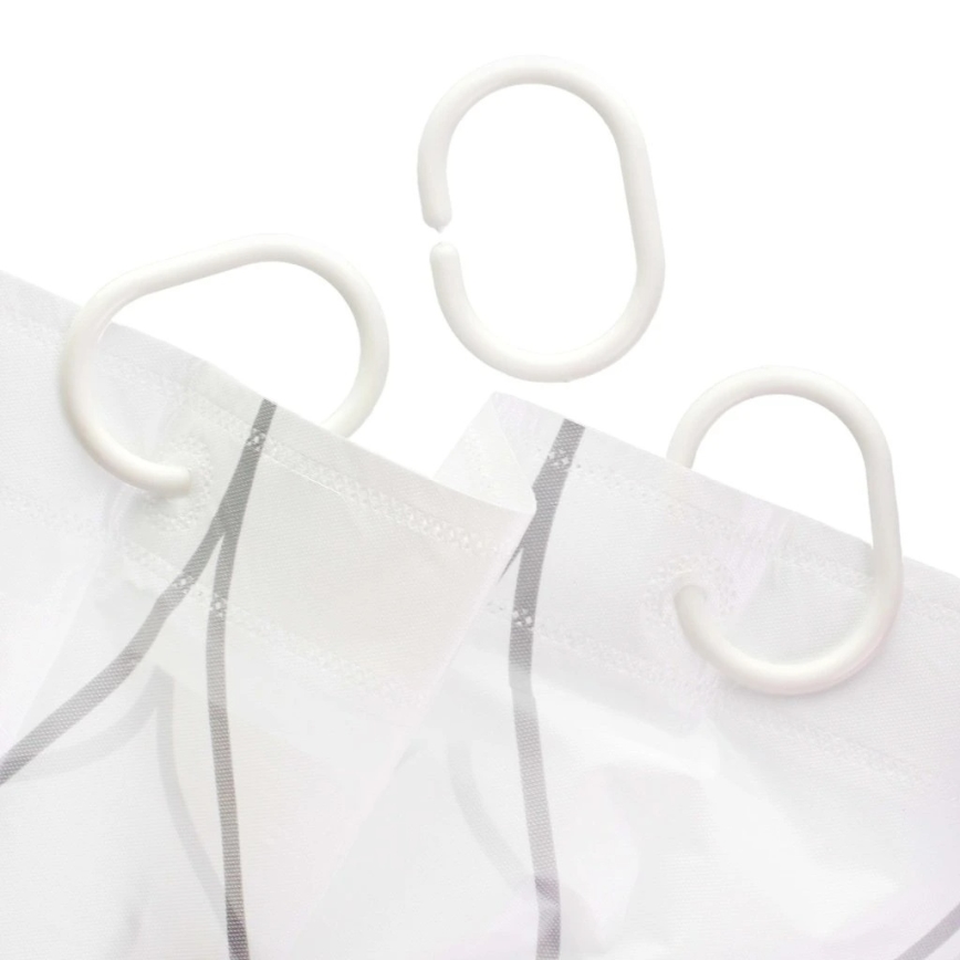 Cortina de duche  TORO EASY 178x199 cm branco/cinzento