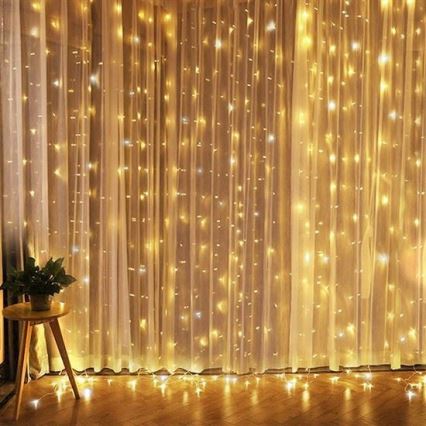 Cortina de luz de Natal LED LED/3xAA
