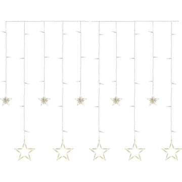 Cortina de Natal LED 115xLED/1,35W 6,85x1,05 m branco quente
